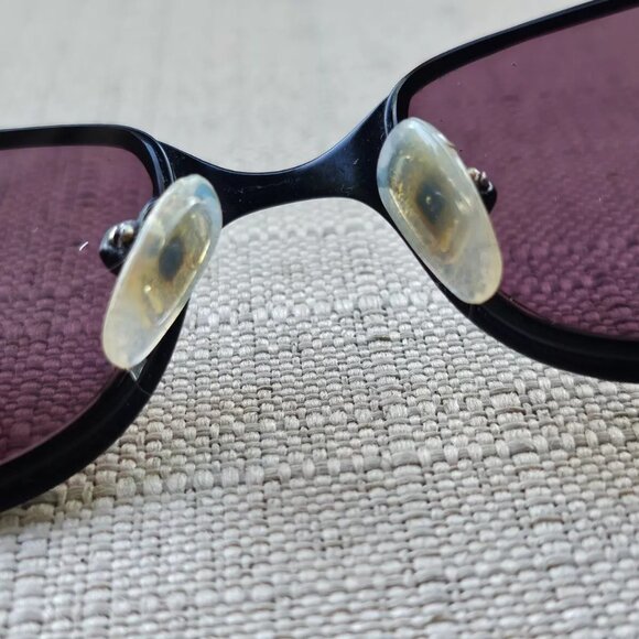 ST Mortiz Women Glasses/Sunglasses EBONY Frame Black Tone Metal Eyeglasses 135 - Picture 10 of 12